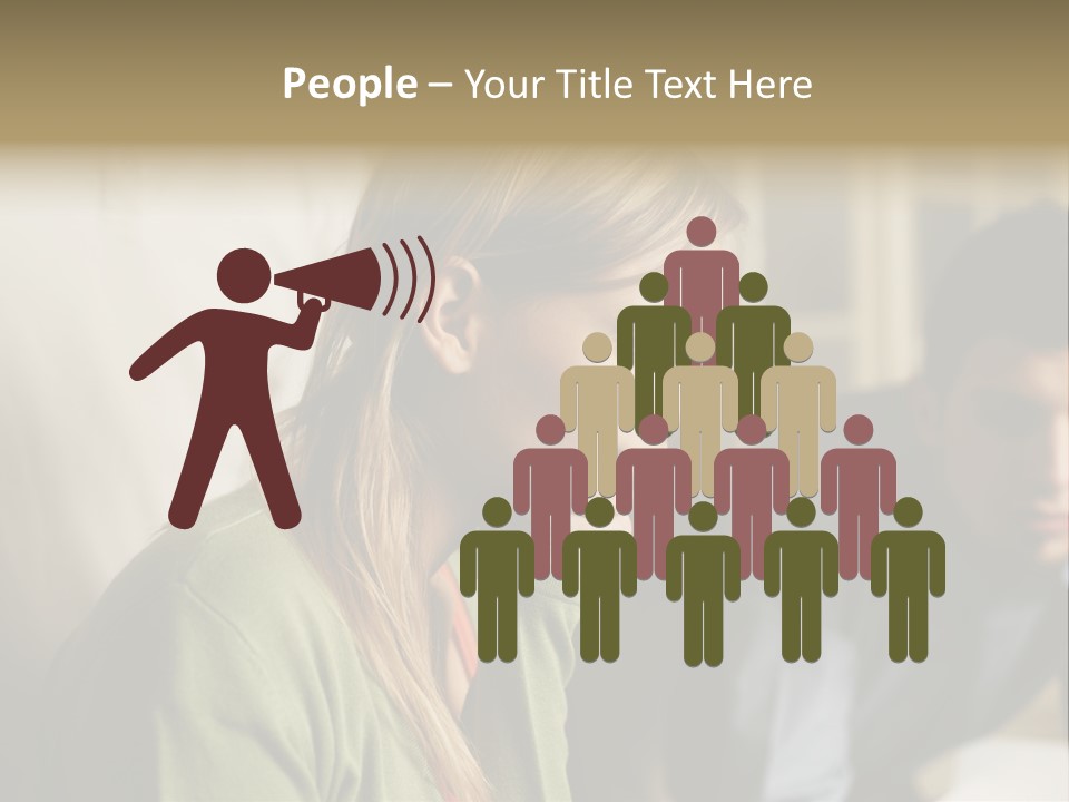 Sitting Poster Stockphotographs PowerPoint Template