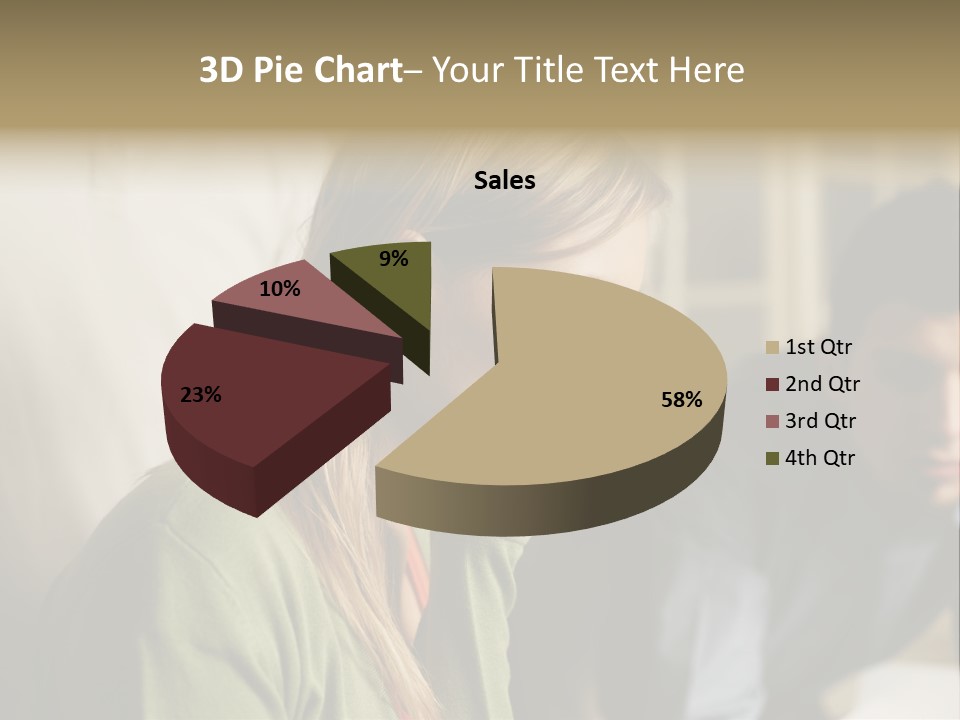 Sitting Poster Stockphotographs PowerPoint Template