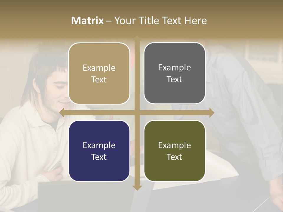 Male Youngwoman Print PowerPoint Template