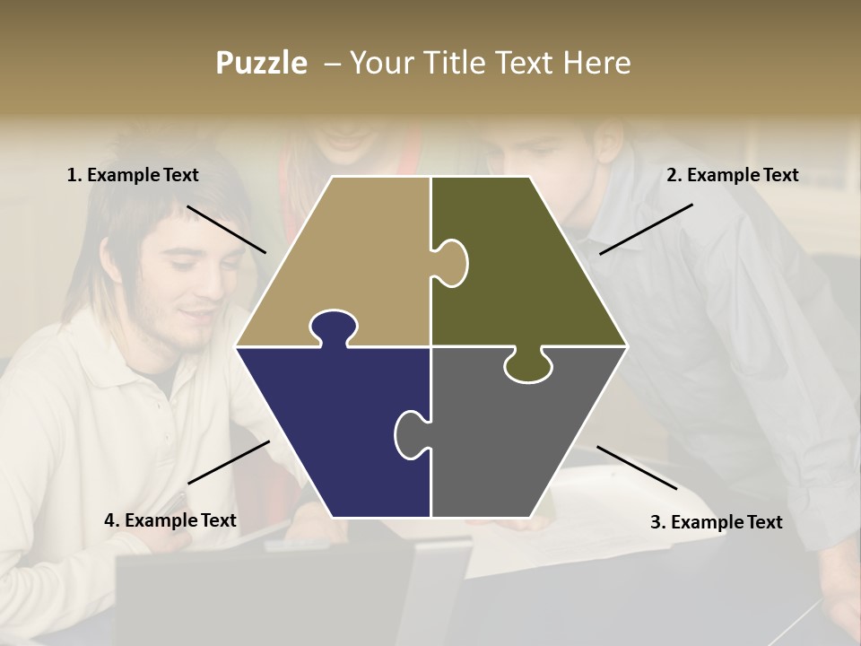 Male Youngwoman Print PowerPoint Template