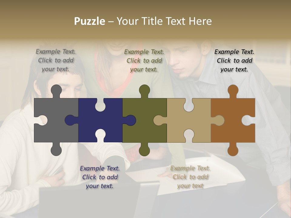 Male Youngwoman Print PowerPoint Template