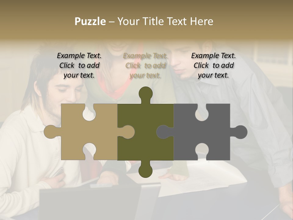 Male Youngwoman Print PowerPoint Template