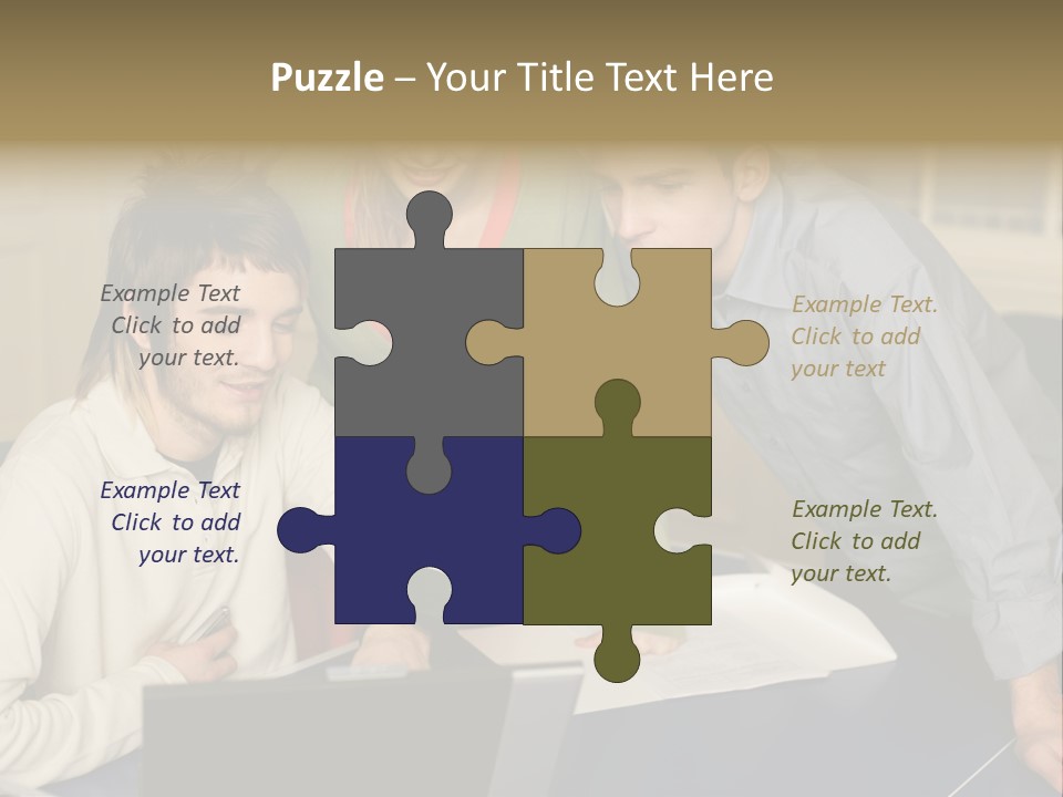 Male Youngwoman Print PowerPoint Template