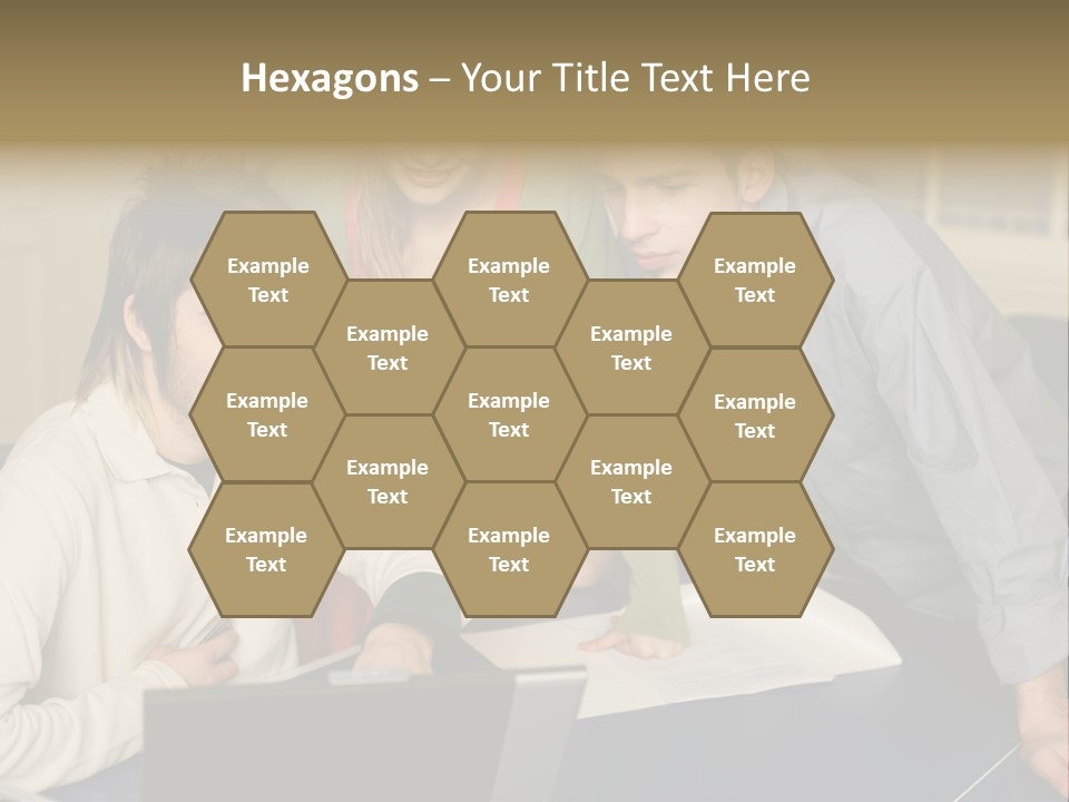 Male Youngwoman Print PowerPoint Template