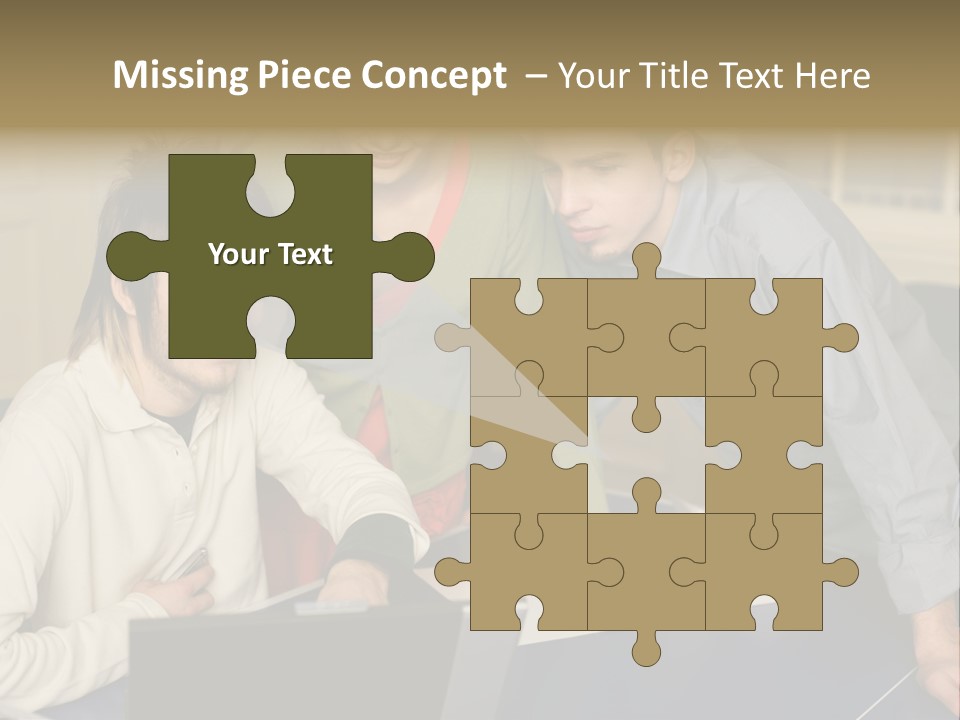 Male Youngwoman Print PowerPoint Template