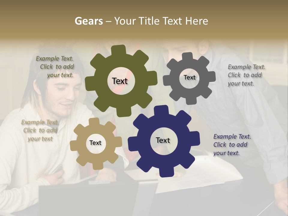 Male Youngwoman Print PowerPoint Template