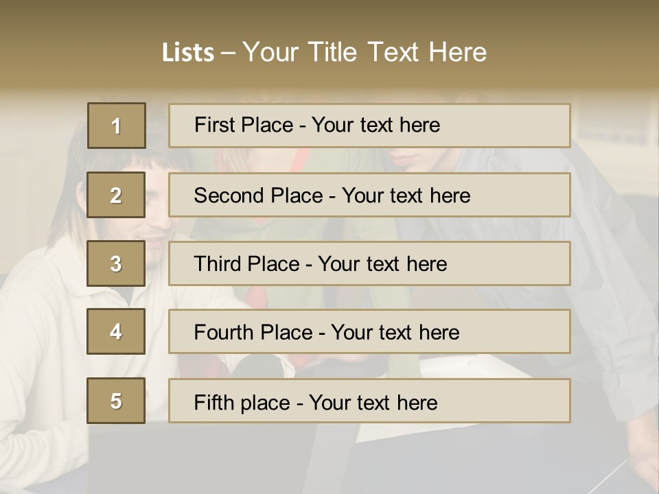 Male Youngwoman Print PowerPoint Template