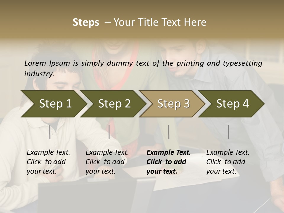 Male Youngwoman Print PowerPoint Template