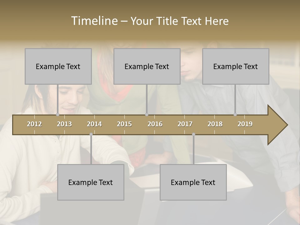 Male Youngwoman Print PowerPoint Template