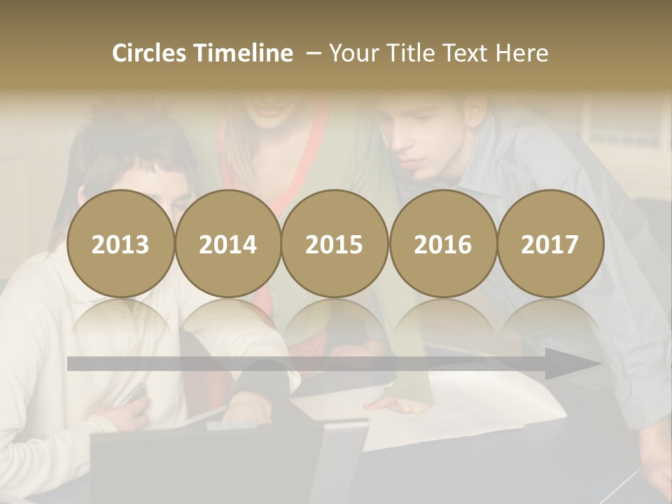 Male Youngwoman Print PowerPoint Template