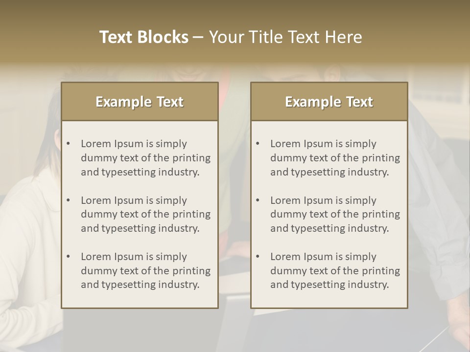 Male Youngwoman Print PowerPoint Template