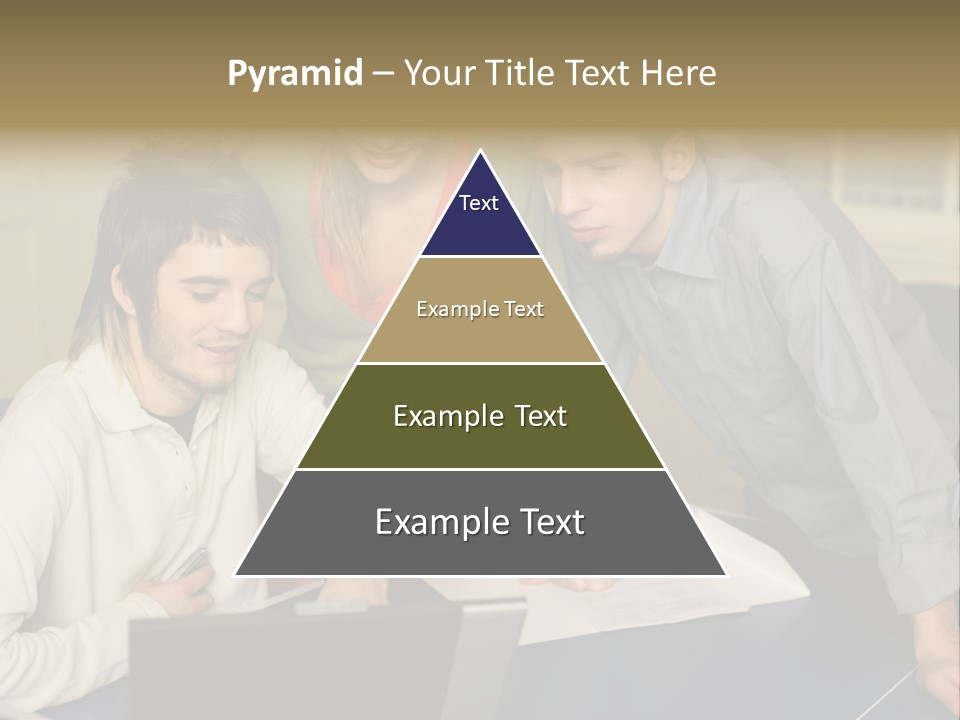 Male Youngwoman Print PowerPoint Template