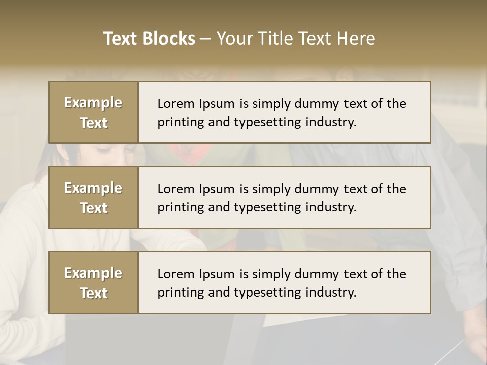 Male Youngwoman Print PowerPoint Template