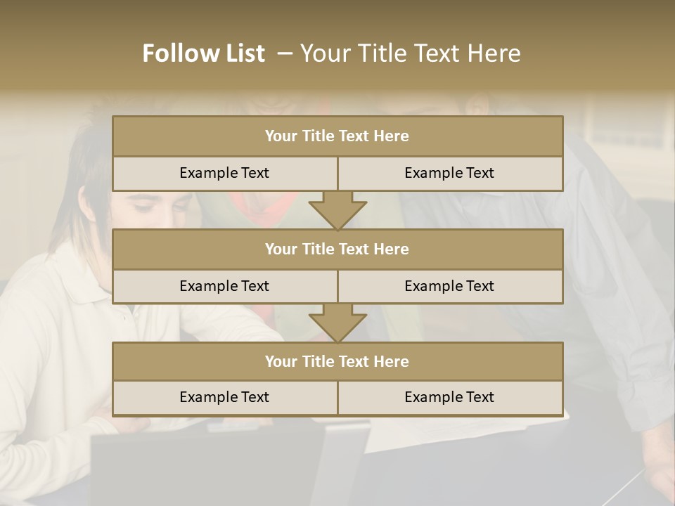 Male Youngwoman Print PowerPoint Template