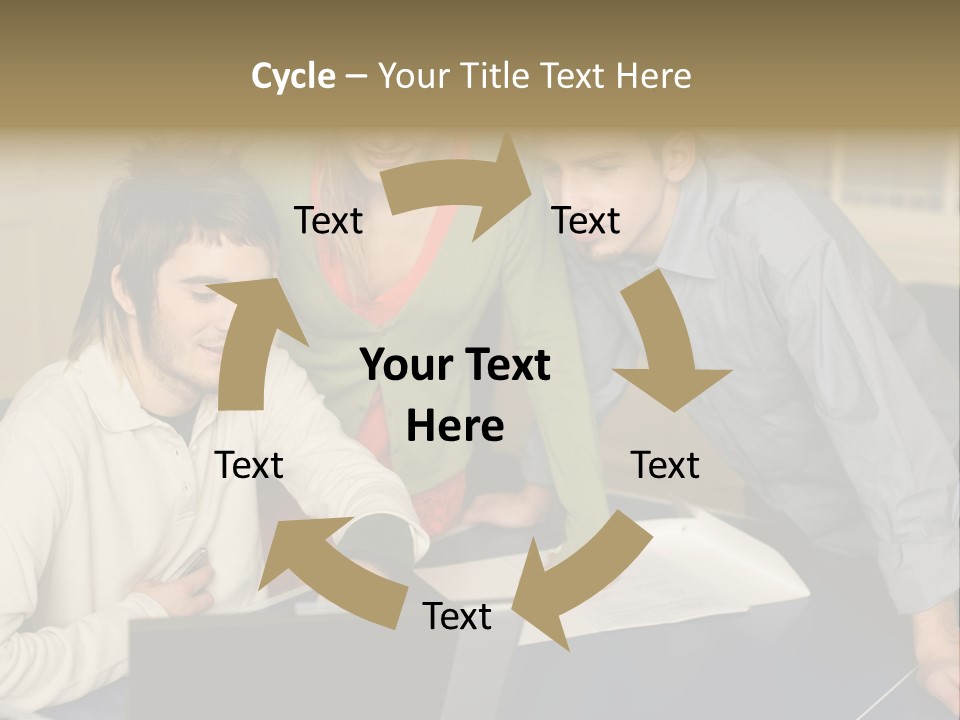 Male Youngwoman Print PowerPoint Template