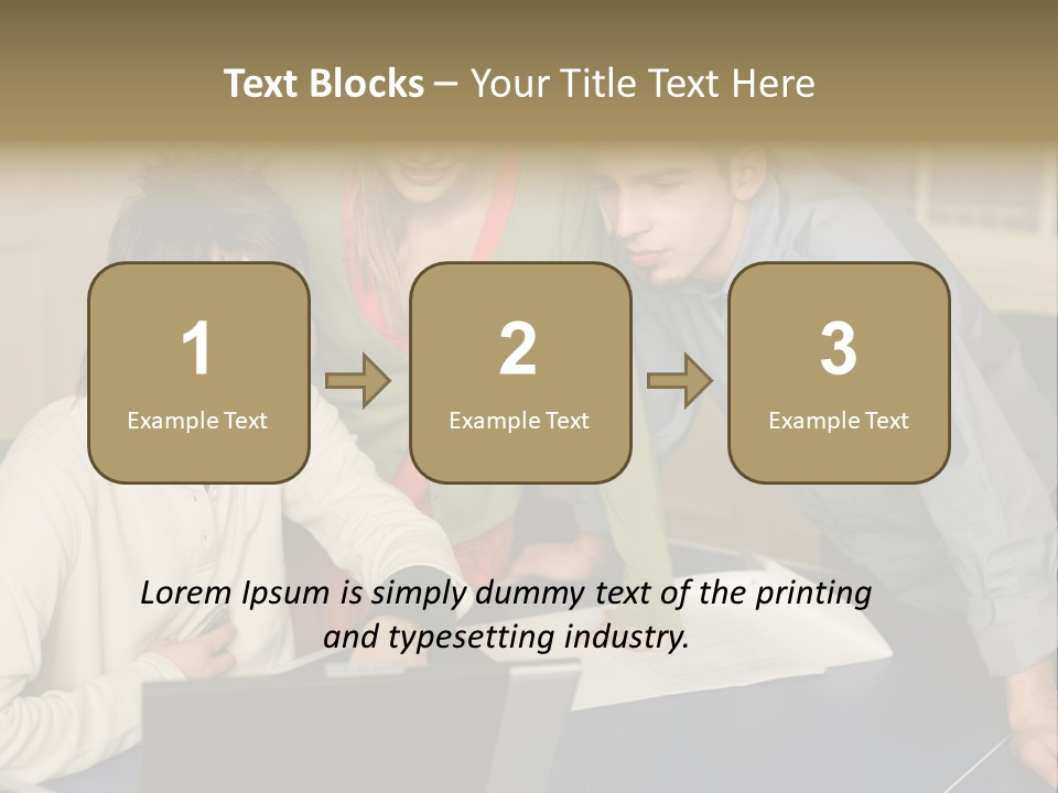 Male Youngwoman Print PowerPoint Template