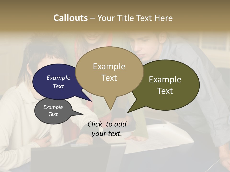 Male Youngwoman Print PowerPoint Template