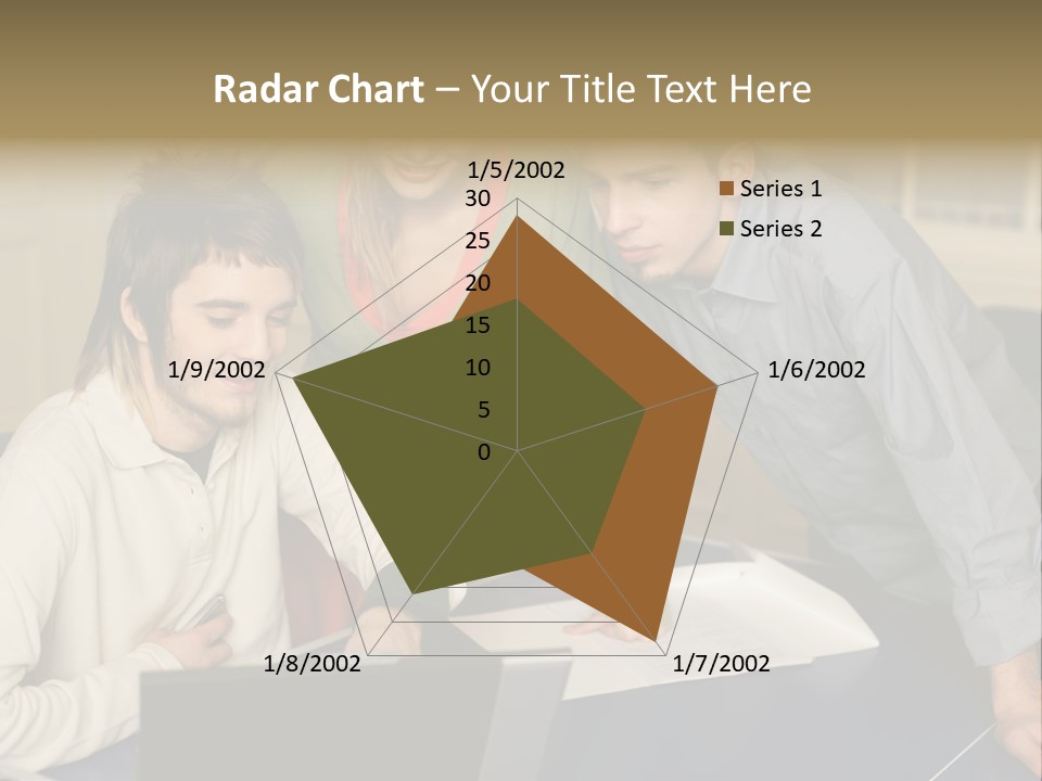 Male Youngwoman Print PowerPoint Template