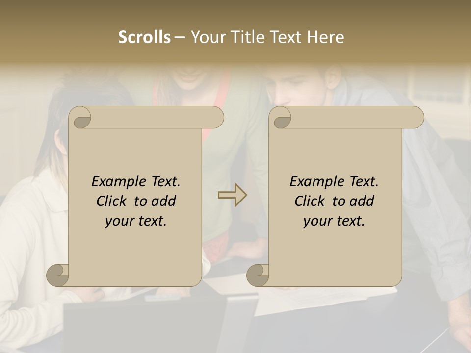 Male Youngwoman Print PowerPoint Template