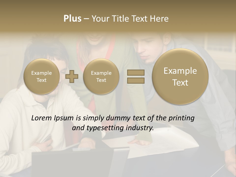 Male Youngwoman Print PowerPoint Template