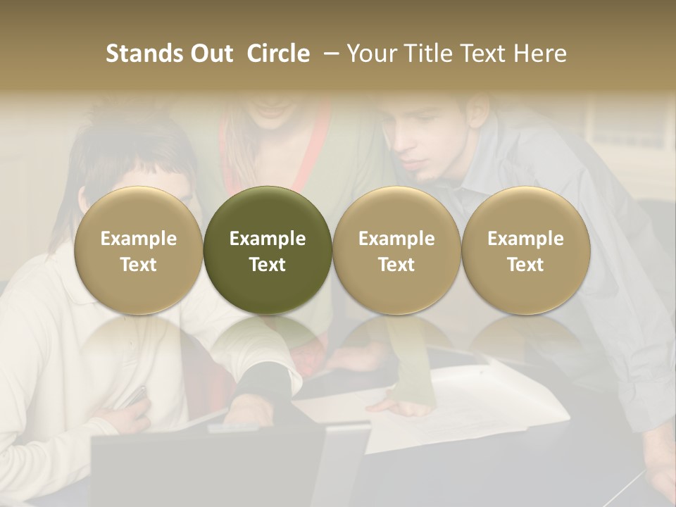 Male Youngwoman Print PowerPoint Template