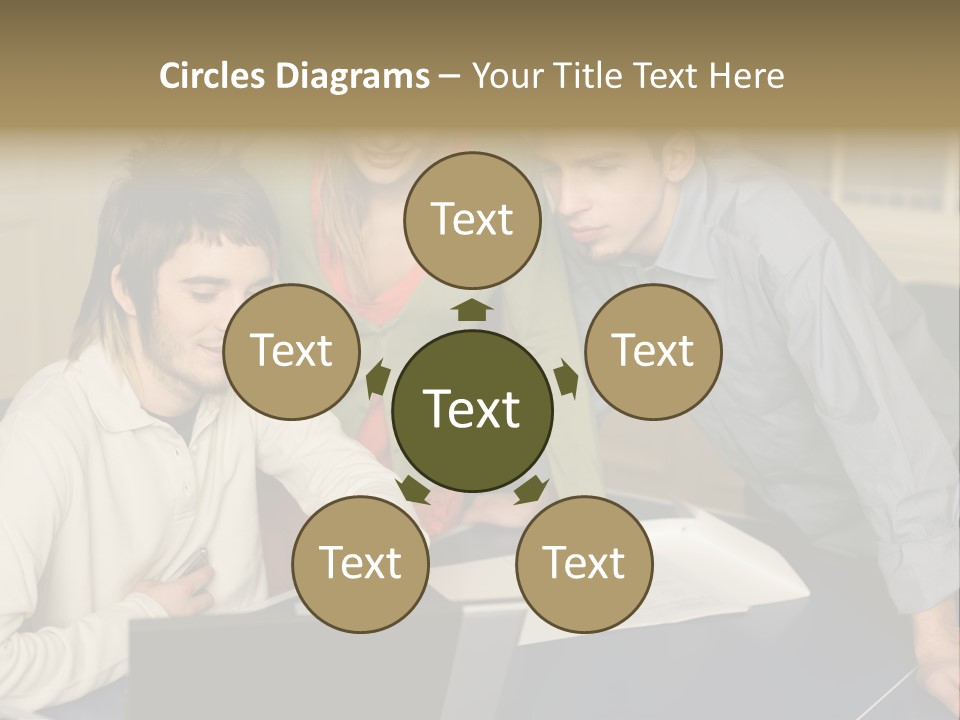 Male Youngwoman Print PowerPoint Template