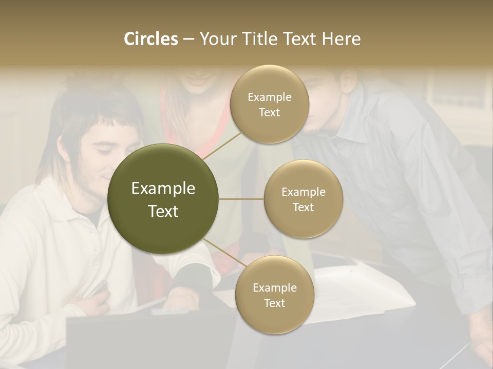 Male Youngwoman Print PowerPoint Template