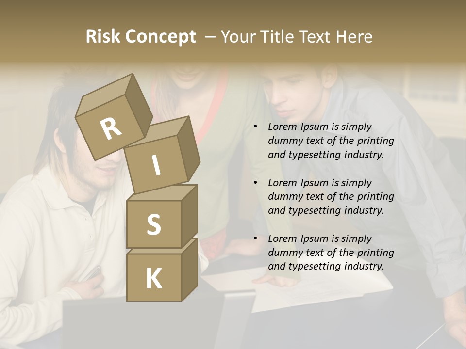 Male Youngwoman Print PowerPoint Template