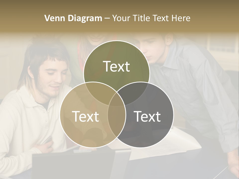 Male Youngwoman Print PowerPoint Template