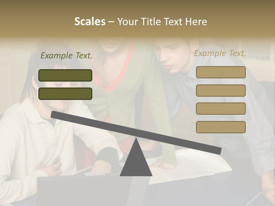 Male Youngwoman Print PowerPoint Template