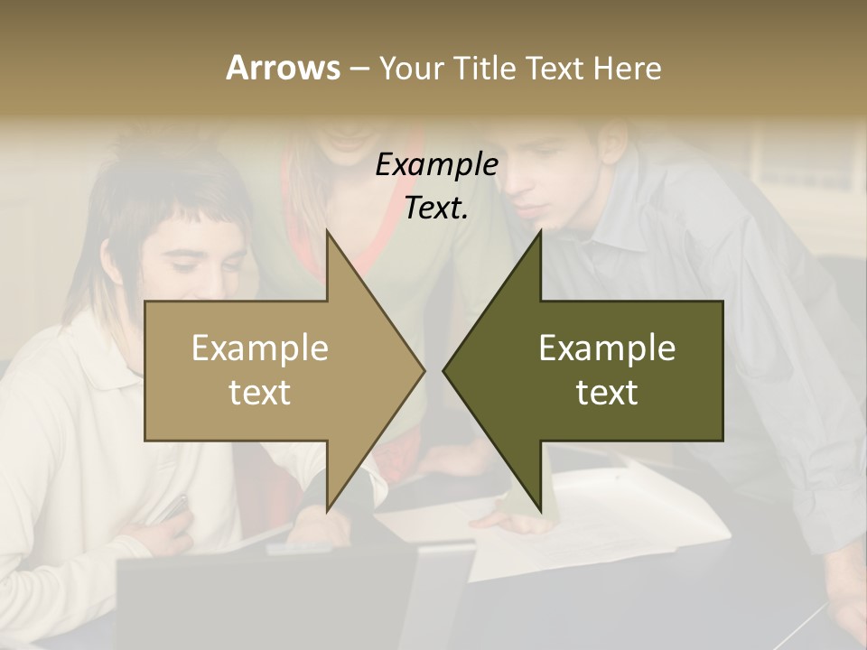 Male Youngwoman Print PowerPoint Template