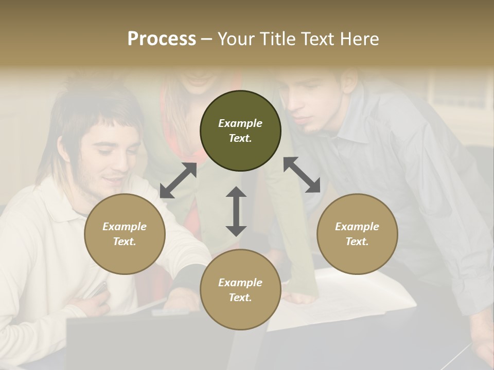 Male Youngwoman Print PowerPoint Template