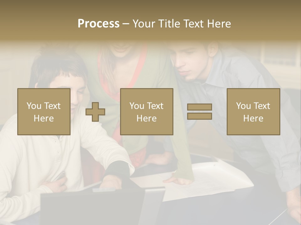 Male Youngwoman Print PowerPoint Template