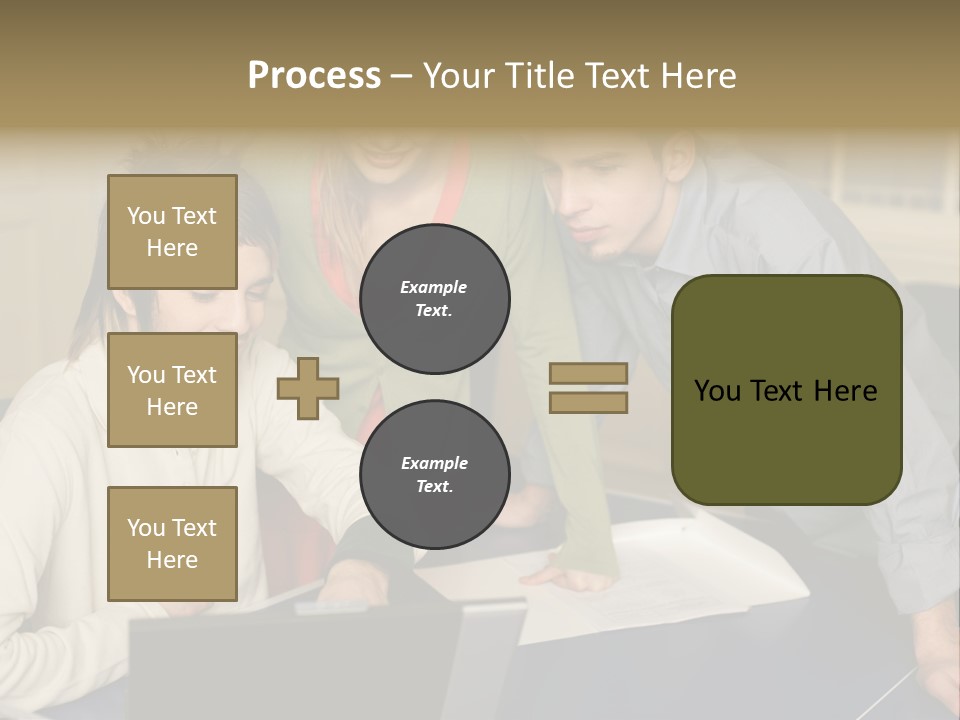 Male Youngwoman Print PowerPoint Template