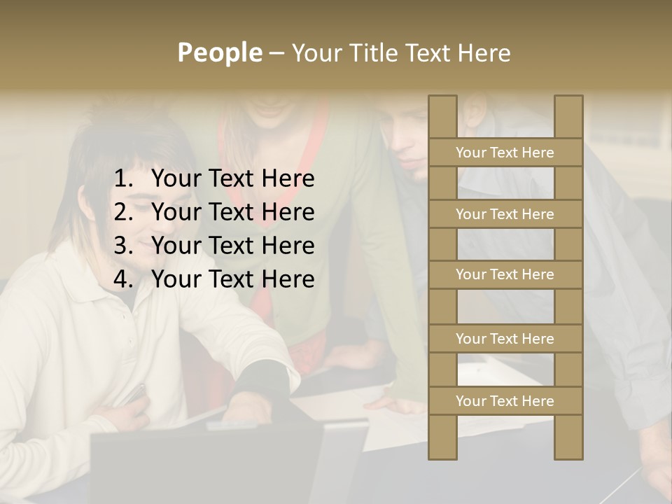 Male Youngwoman Print PowerPoint Template