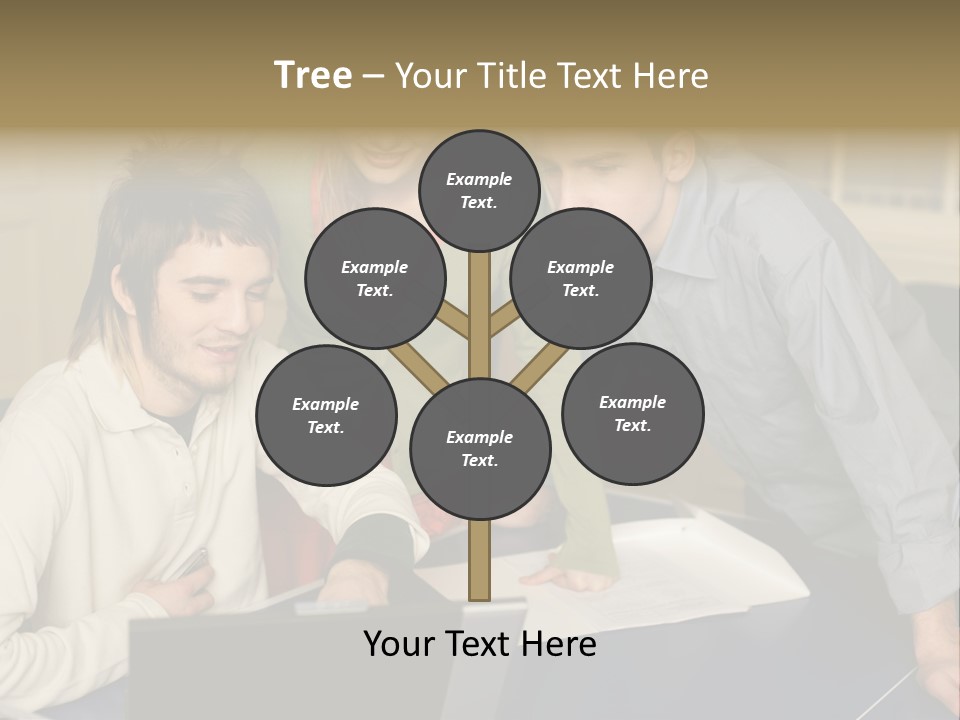 Male Youngwoman Print PowerPoint Template