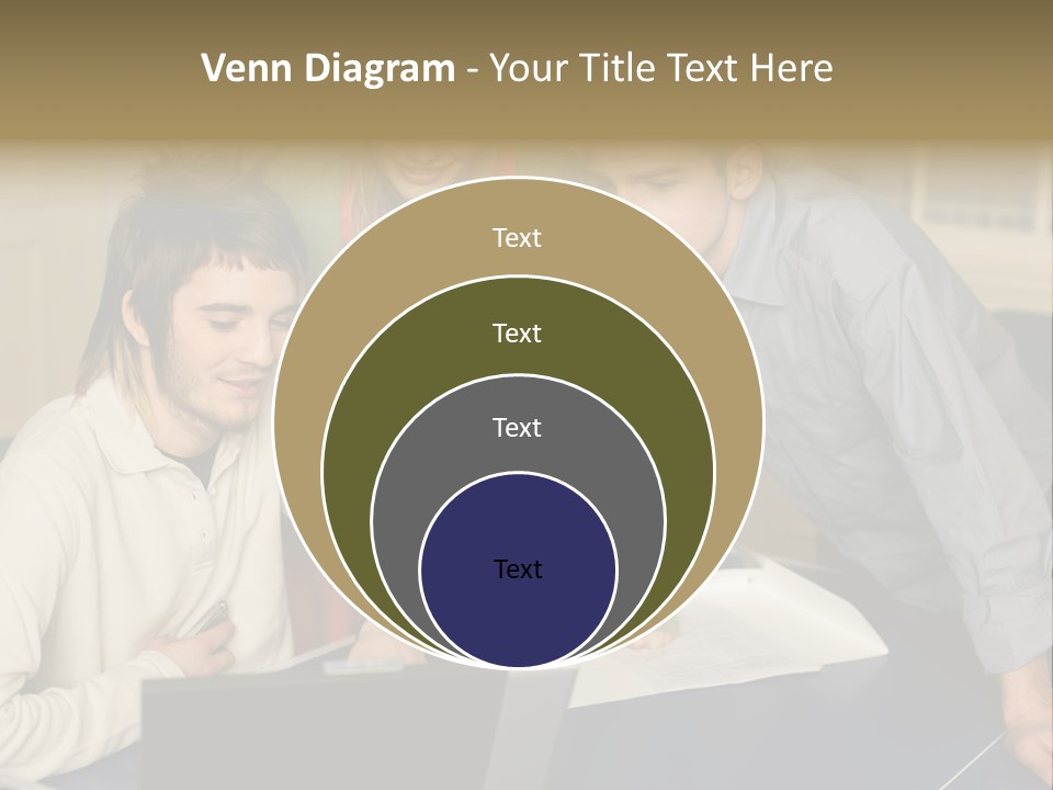 Male Youngwoman Print PowerPoint Template