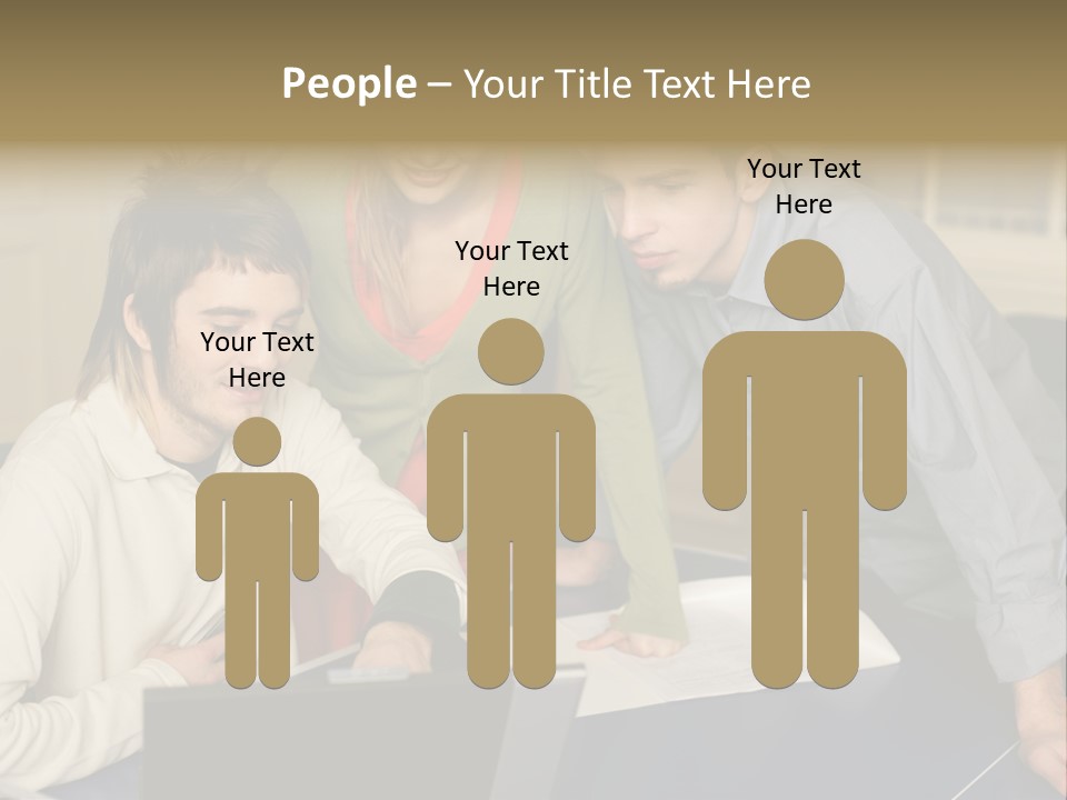 Male Youngwoman Print PowerPoint Template