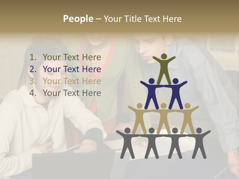 Male Youngwoman Print PowerPoint Template