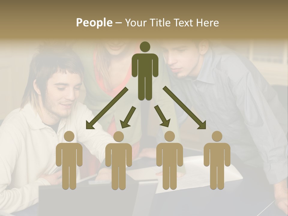 Male Youngwoman Print PowerPoint Template