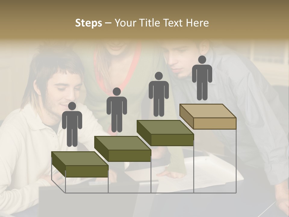 Male Youngwoman Print PowerPoint Template