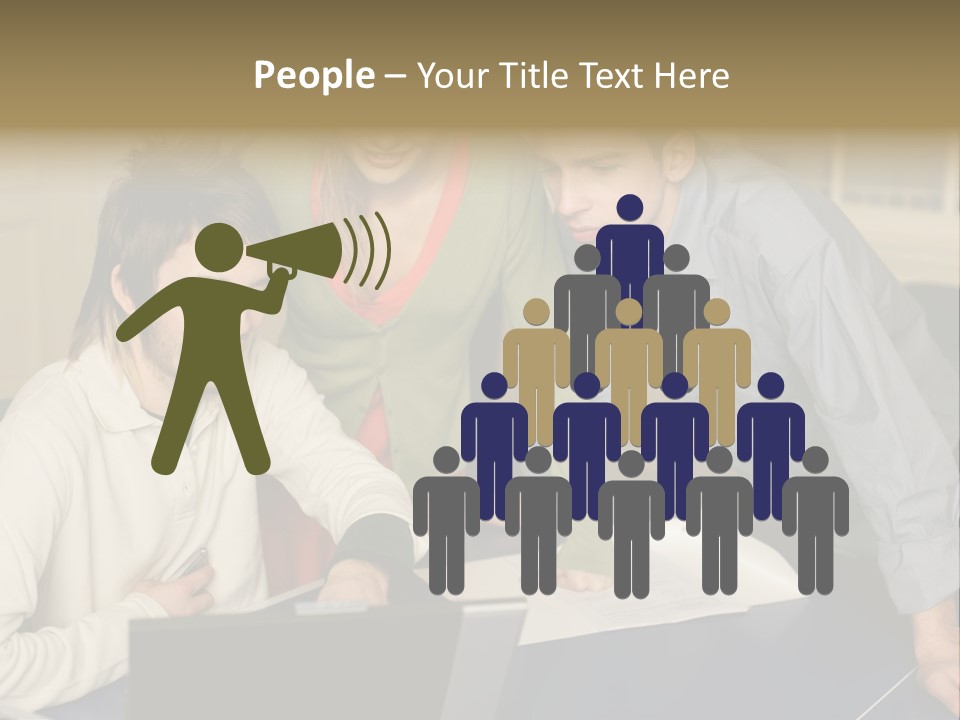 Male Youngwoman Print PowerPoint Template