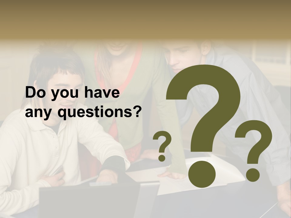 Male Youngwoman Print PowerPoint Template