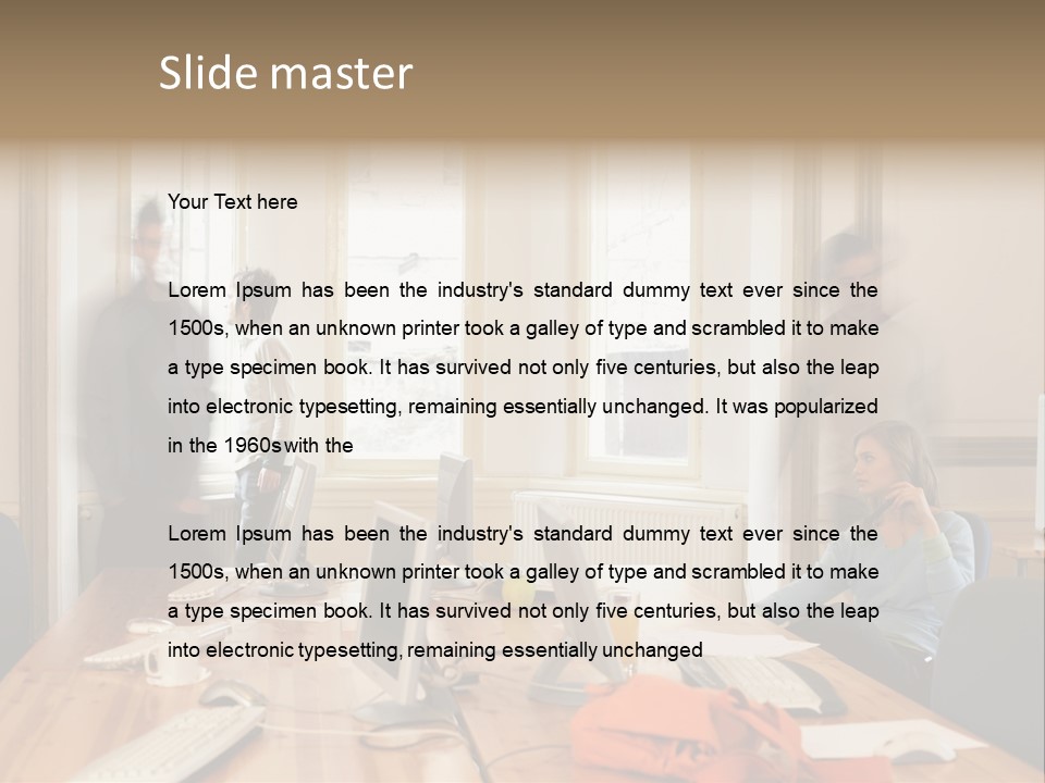 Stockphotograph Woman Informal PowerPoint Template