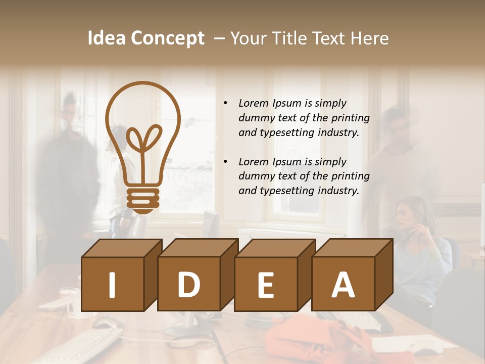 Stockphotograph Woman Informal PowerPoint Template