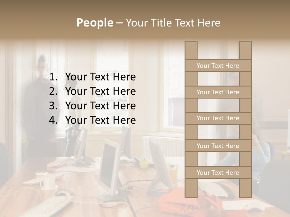 Stockphotograph Woman Informal PowerPoint Template