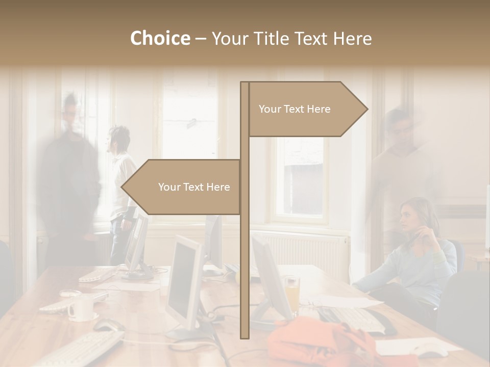 Stockphotograph Woman Informal PowerPoint Template