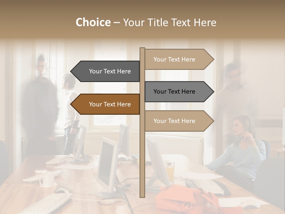 Stockphotograph Woman Informal PowerPoint Template