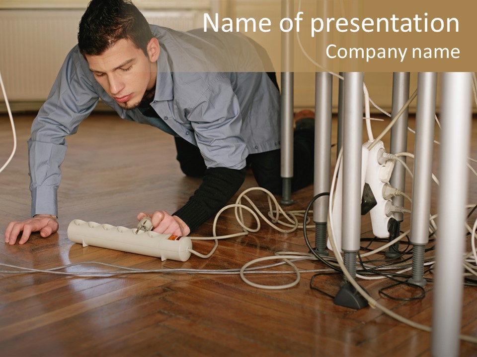 Graphic Technology Plug PowerPoint Template