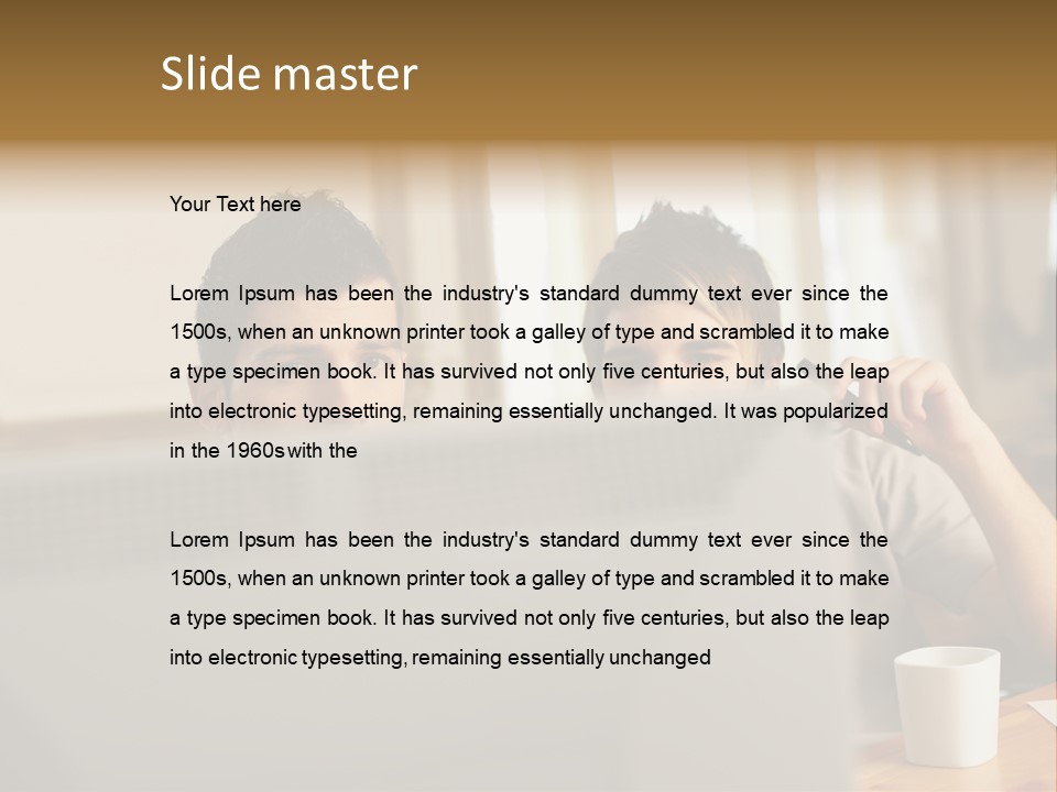 Caucasians People Ages PowerPoint Template